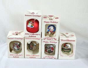 Campbells Collector's Edition Christmas Ornaments 1990 Vintage Lot of 6